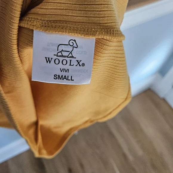 NWT Merino Wool Tank Top in Marigold Size Small (Vivi Ribbed Tank by Woolx) - Picture 5 of 5
